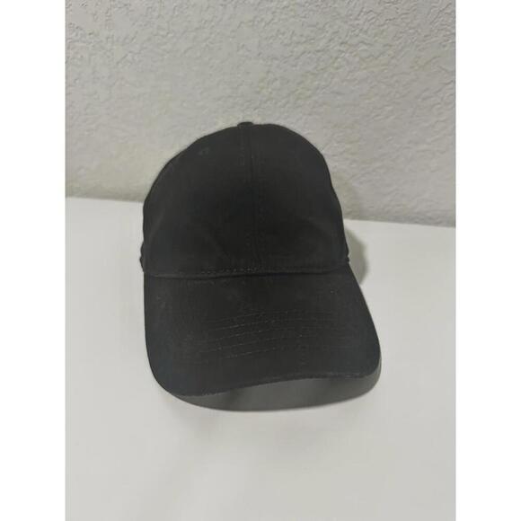 Black Solid Baseball Cap Hat Buckle Back Unisex - Picture 2 of 9